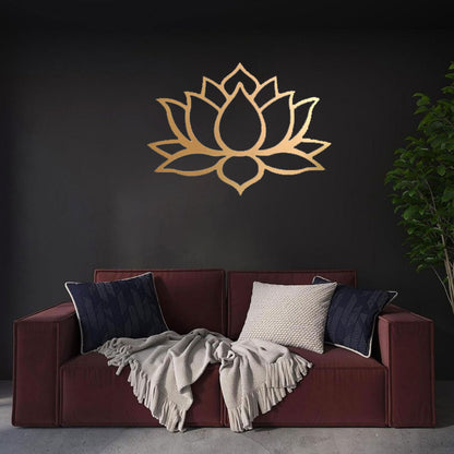 US Local Stunning Large Lotus Metal Wall Art ¨C Modern Living Room Decor & Fabulous Bridal Shower Gift.Wall Sculptures-