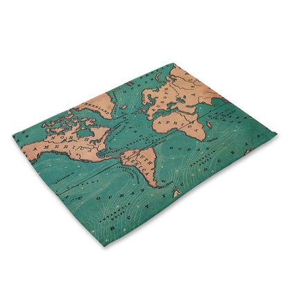 Creative world map placemat