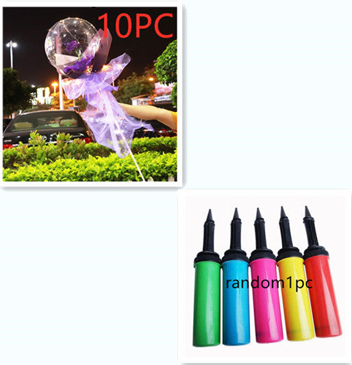 USA Local LED Luminous Balloon Rose Bouquet Transparent Bobo Ball Rose