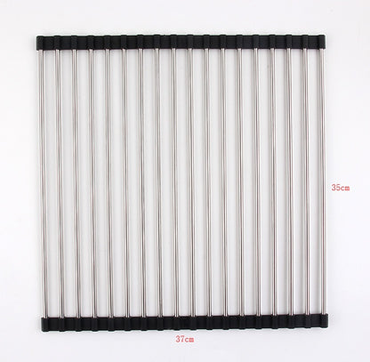 US Local Folding Kitchen Drain Sink Rack Stainless Steel