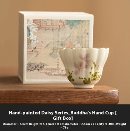 Little Daisy Petals Master Household Kung Fu Tea Cup
