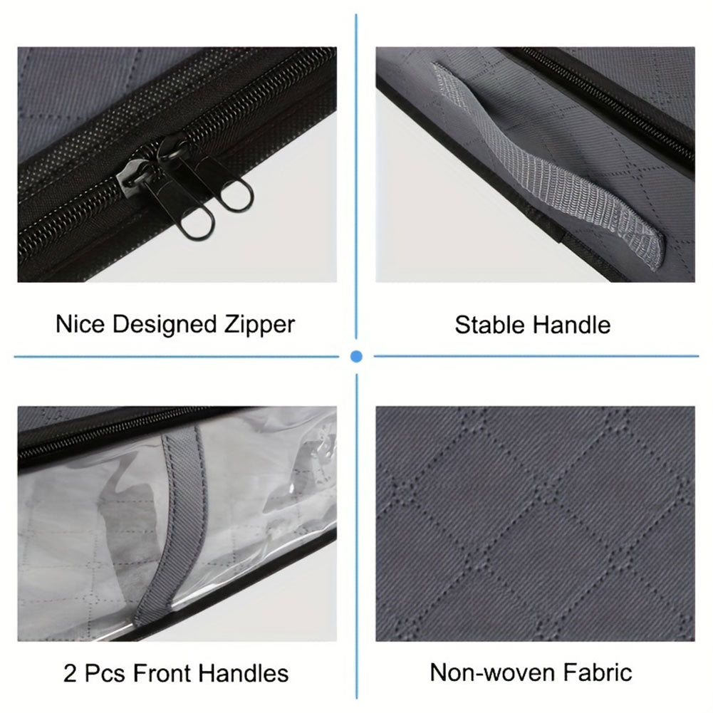 US Local 2 Pcs Over Wardrobe Storage Bag, Underbed Storage Containers, Storage Bin For Clothes, Blankets