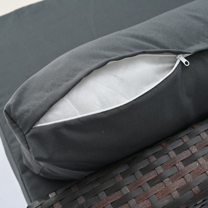 US Local Patio Furniture, Outdoor Furniture, Seasonal PE Wicker Furniture, 5 Set Wicker Furniture With Temper