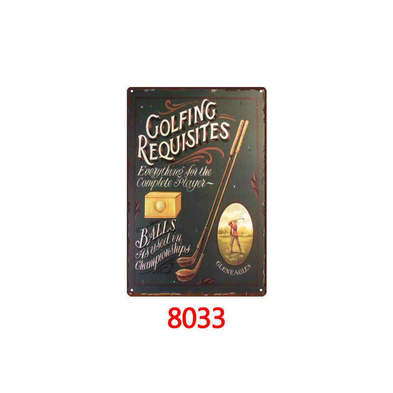 US Local Tin Painting Bar Clothing Store Home Wall Decoration