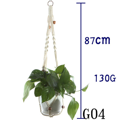 US Local Flower Pot Net Bag Beige Cotton Rope Indoor Plant Hanger Hanging Basket Sling