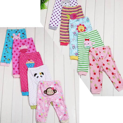 US Local Cartoon print children's leggings 5 pieces