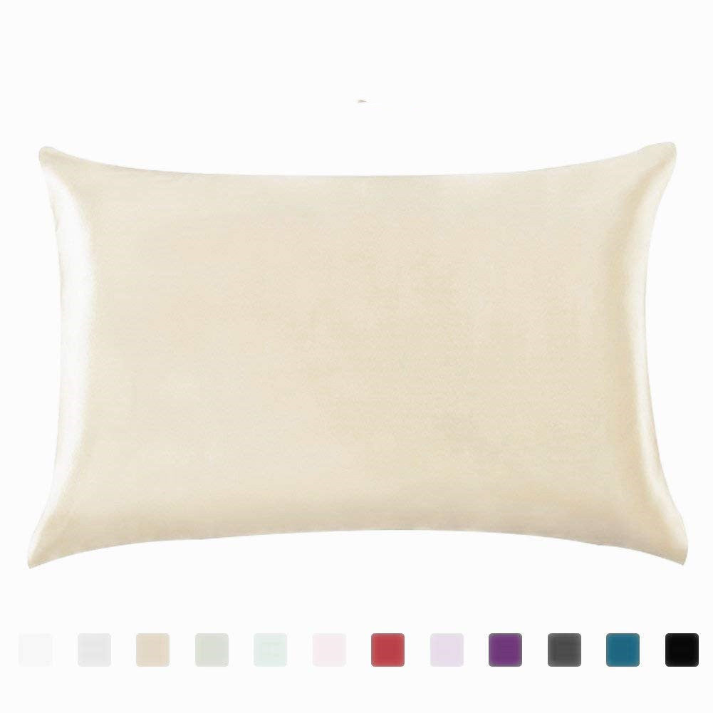USA Local Pillowcase Satin Solid Color Simulation Silk Single Pillowcase Ice Silk Pillowcase
