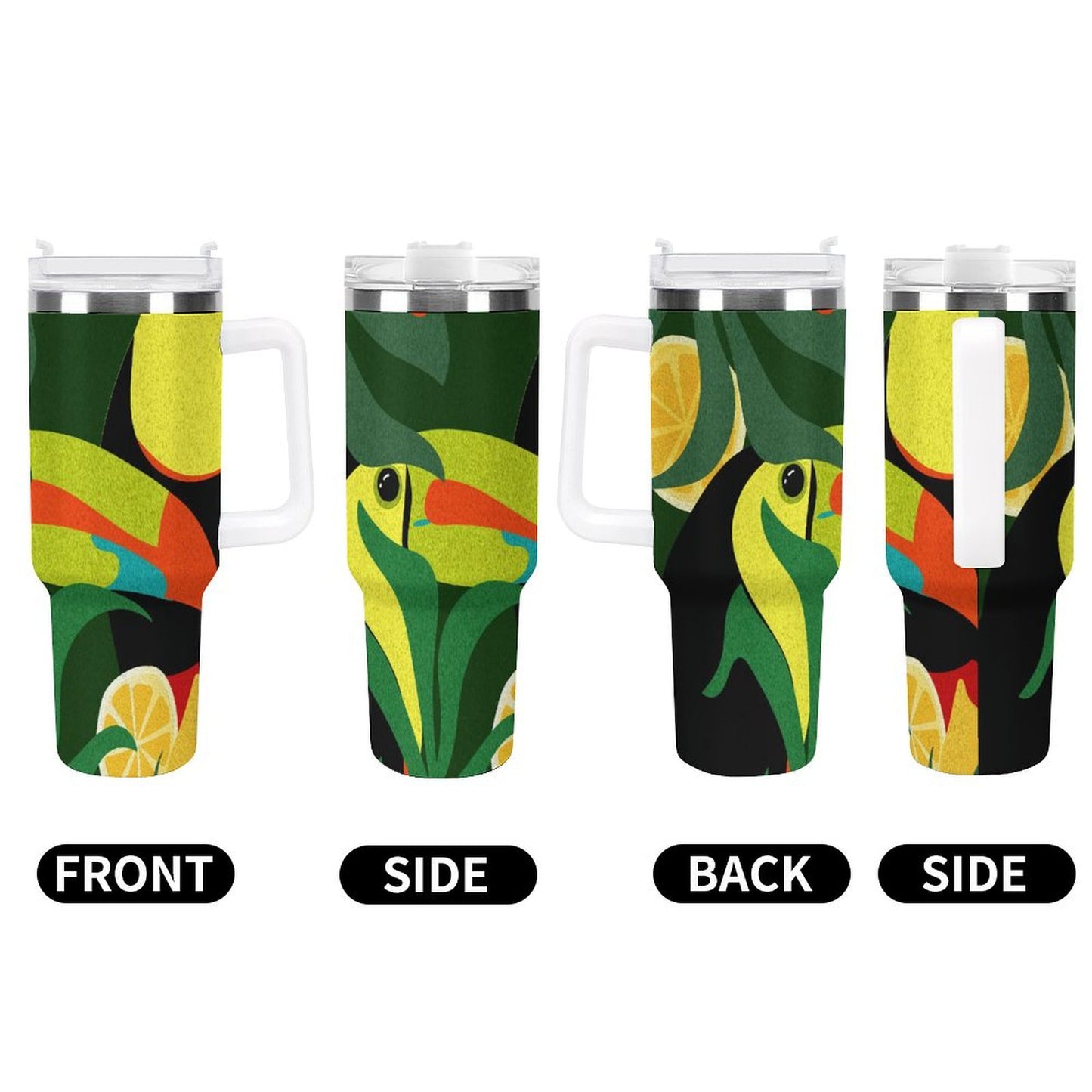 PHDT00227 POD US Local Tumbler 40 oz Large Capacity Car Cup Big Billed Bird, Jungle
