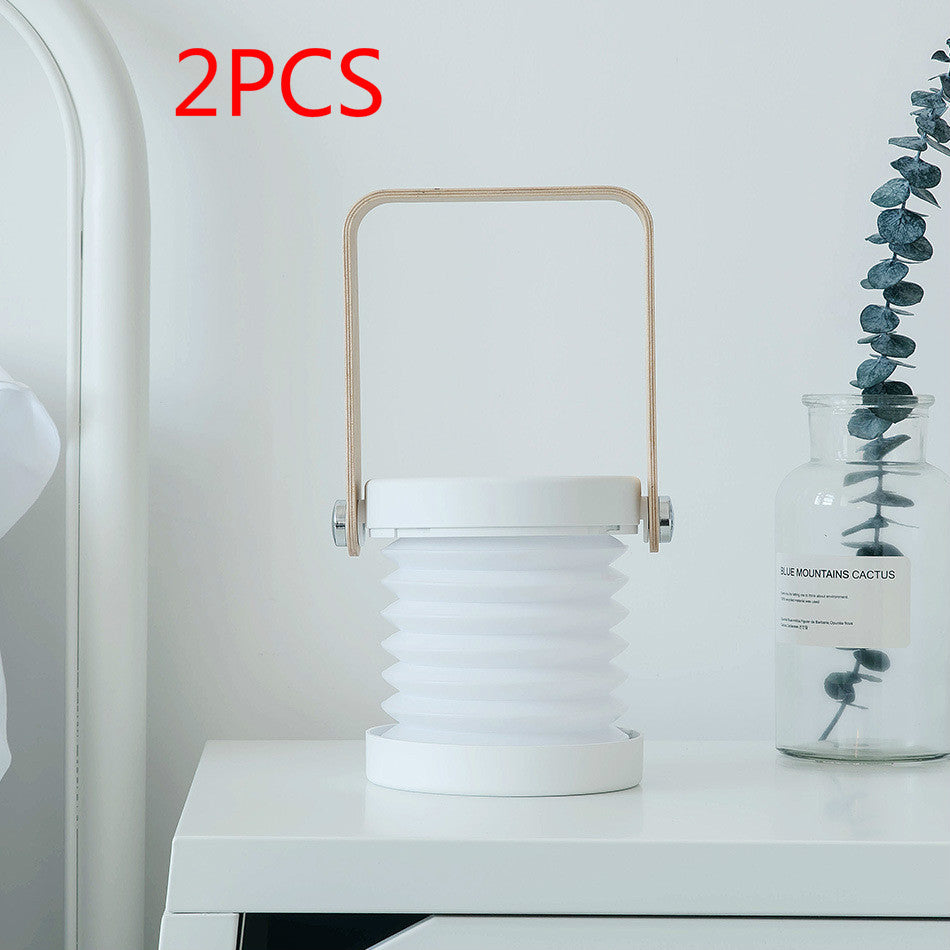 USA Local Foldable Touch Dimmable Reading LED Night Light Portable Lantern Lamp USB Rechargeable For Home Decor