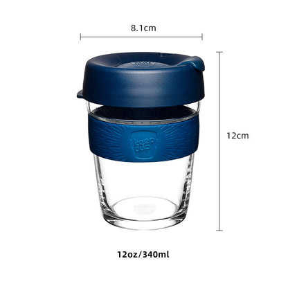 Coffee cup ins wind portable female water cup transparent glass