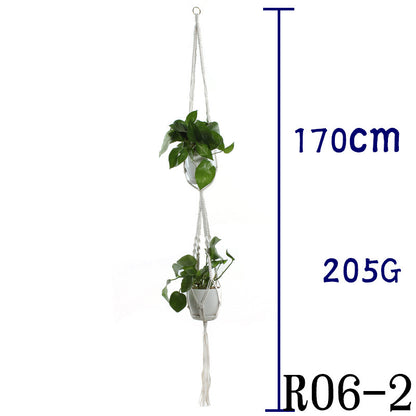 US Local Flower Pot Net Bag Beige Cotton Rope Indoor Plant Hanger Hanging Basket Sling