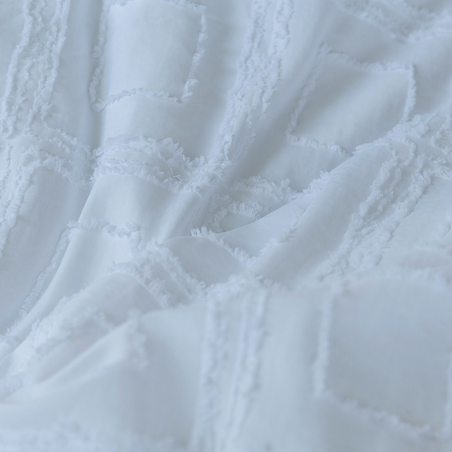 US Local Bohemian Style Quilt Cover Set, Cut Flower Quilt Cover, Tufted Quilt Cover Three-piece Set, One Quilt Cover And Two Pillowcases, Washable And Machine Washable Without Shrinkage, Suitable For Hotels