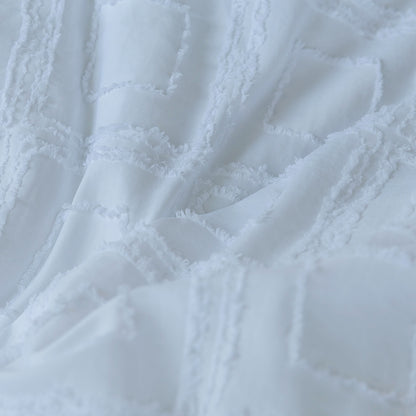 US Local Bohemian Style Quilt Cover Set, Cut Flower Quilt Cover, Tufted Quilt Cover Three-piece Set, One Quilt Cover And Two Pillowcases, Washable And Machine Washable Without Shrinkage, Suitable For Hotels