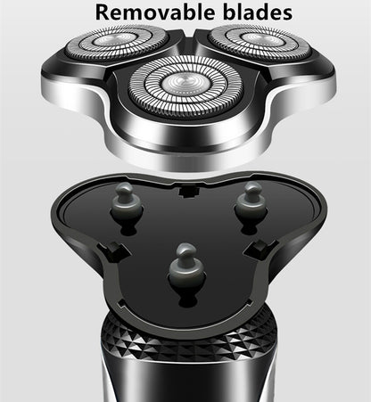 US Local Electric Shaver Mens Razor Rotary Waterproof Pop-Up Beard Trimmer Wet Dry Cordless Nose Hair Cutting Barber Shaving Machine