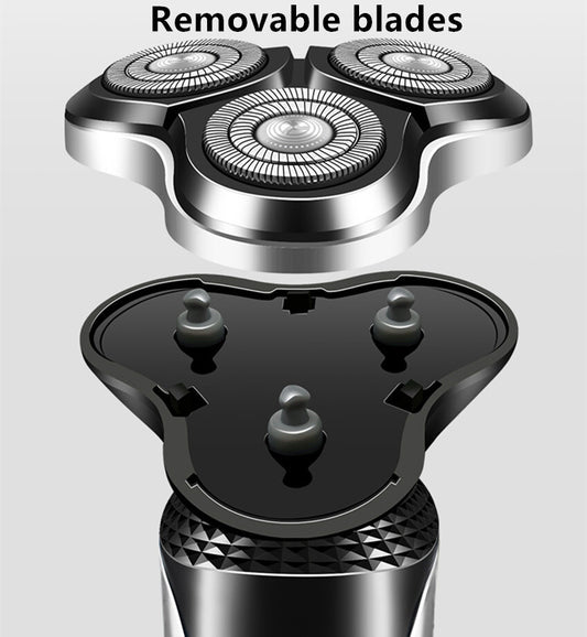 US Local Electric Shaver Mens Razor Rotary Waterproof Pop-Up Beard Trimmer Wet Dry Cordless Nose Hair Cutting Barber Shaving Machine