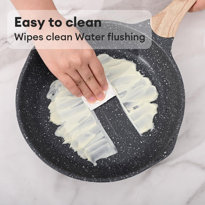 US Local JEETEE 8 Inch Nonstick Frying Pan, Stone Coating Cookware, Nonstick Omelette Pan With Heat-Resistant Handle, Induction Skillet For Eggs