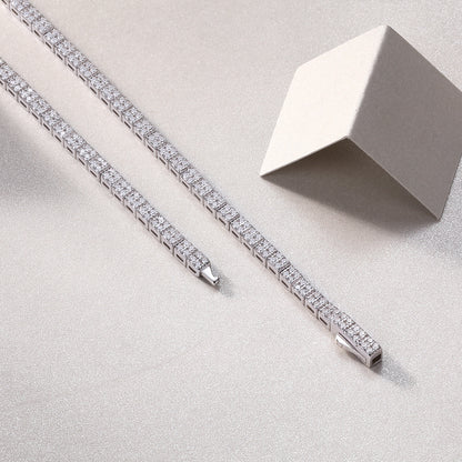 Winter Lake Luxury Fashion Set Mosan Diamond S925 Silver Necklace Rivaling Natural Diamonds