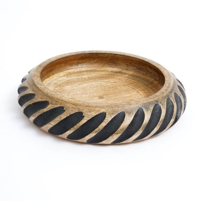 US Local Dannel Handmade Wooden Bowl With Black Filler