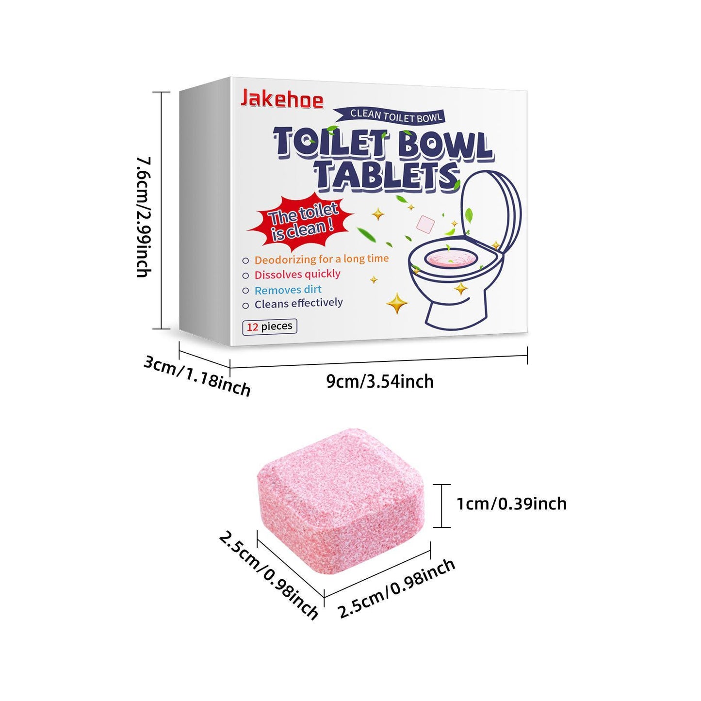 US Local Toilet Cleaning Effervescent Tablets Toilet Cleaner Cleans Odors, Yellow Spots, Dirt, And Urine Stains
