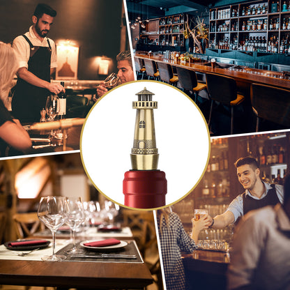 US Local Creative Lighthouse Wine Stopper, Seals The Aroma Of Wine, Protects High-quality Wine, And Serves As A Premium Tool For Wine Preservation.