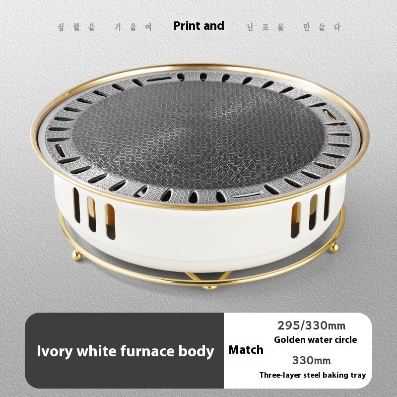 Household Carbon Commercial Round Barbecue Oven