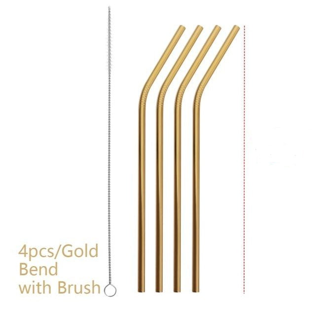 USA Local Colourful Reusable Stainless Steel Straws