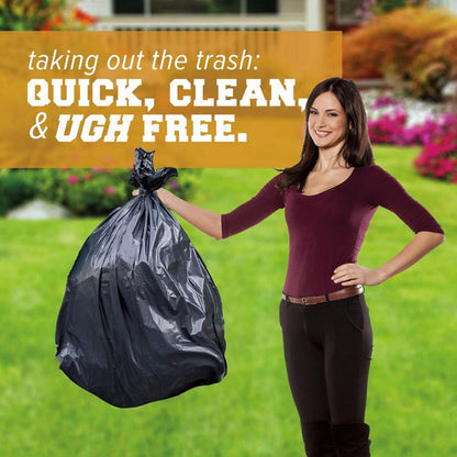 US Local 1.9MIL Thick 50 Gallon Black Garbage Bags 100 Pieces, No Delivery On Weekends