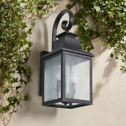 US Local Large Outdoor Glass Wall Light Supports Many Types Of Bulbs -2 Packs