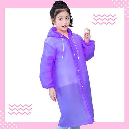 US Local Transparent, portable and backpackable girl's poncho