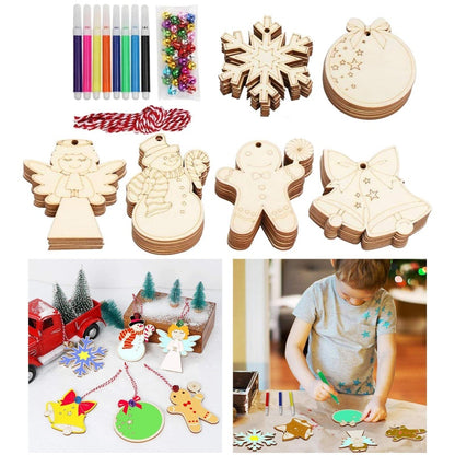 US Local Wooden Christmas Ornaments Blank Wooden Discs With Holes