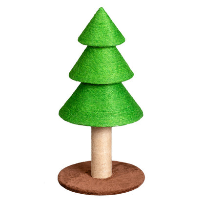 US Local 31.5in Christmas Tree Cat Scratcher, Cat Scratching Post For Indoor Cats, Large Sisal Cat Scratching Tree Cat Scratch Tower, Grass Green