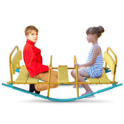 US Local Kindergarten Children Outdoor Rocking Horse Outdoor Park Playground Equipment Double Or Triple Seesaw Swinging Fun