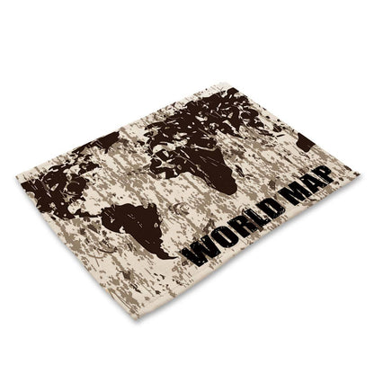 Creative world map placemat