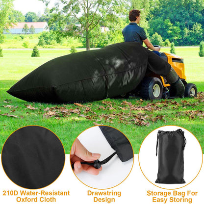 US Local 1Pc Lawn Tractor Leaf Bag 54 Cubic Feet Standard Garden Waste Collecting Bag With 112in Opening For Riding Lawn Mower Rubbish Bag Outdoor