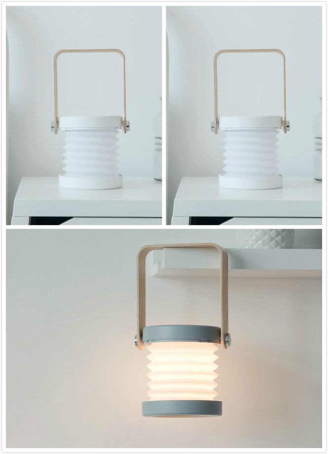 USA Local Foldable Touch Dimmable Reading LED Night Light Portable Lantern Lamp USB Rechargeable For Home Decor
