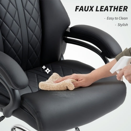 UK Local Spring Padded Faux Leather Office Chair