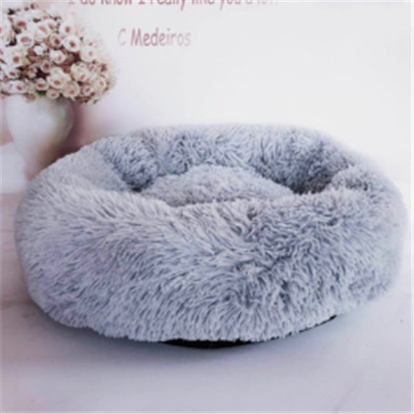 US Local Round Long Hairy Autumn And Winter Nest Pad Cat Mattress