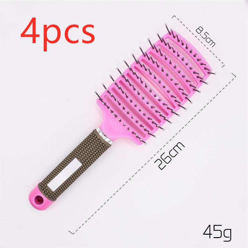US Local Hairbrush Anti Klit Brushy Haarborstel Women Detangler Hair Brush Bristle Nylon Scalp Massage  Teaser Hair Brush Comb