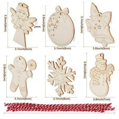 US Local Wooden Christmas Ornaments Blank Wooden Discs With Holes