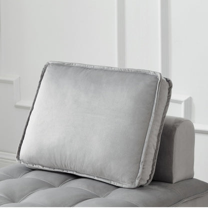 US Local Convertible Sleeping Sofa Bed, Modern Velvet Fabric Single Seater Sofa, Sleeping Sofabed With 1 Back Pillow And Removable Back, Single Comfortable Recliner Sofabed For Office, Living Room Apartment