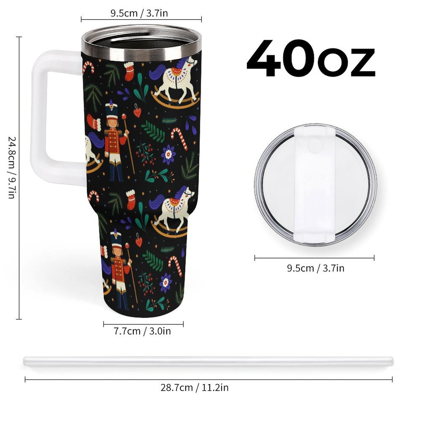 PHDT00014 POD US Local Tumbler 40 oz Large Capacity Car Cup Christmas