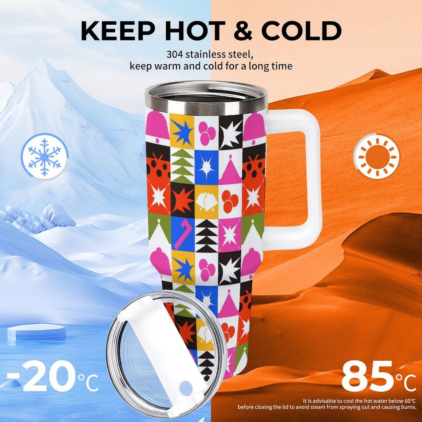 PHDT00161 POD US Local Tumbler 40 oz Large Capacity Car Cup Christmas