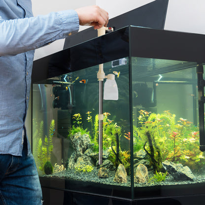 US Local 1 Set Multifunctional Electric Aquarium Gravel Cleaner Kit Length Adjustable Automatic Fish Tank Vacuum Cleaner Change Water Wash Sand Filter Dirt Removal