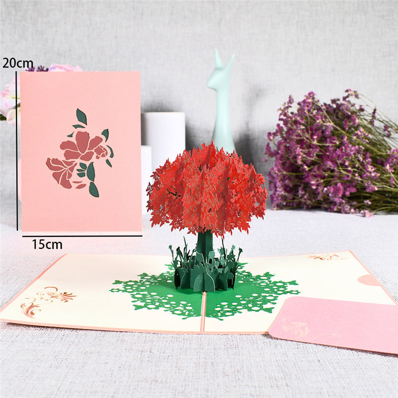 Pastoral Thanksgiving Day 3D Flower Greeting Card