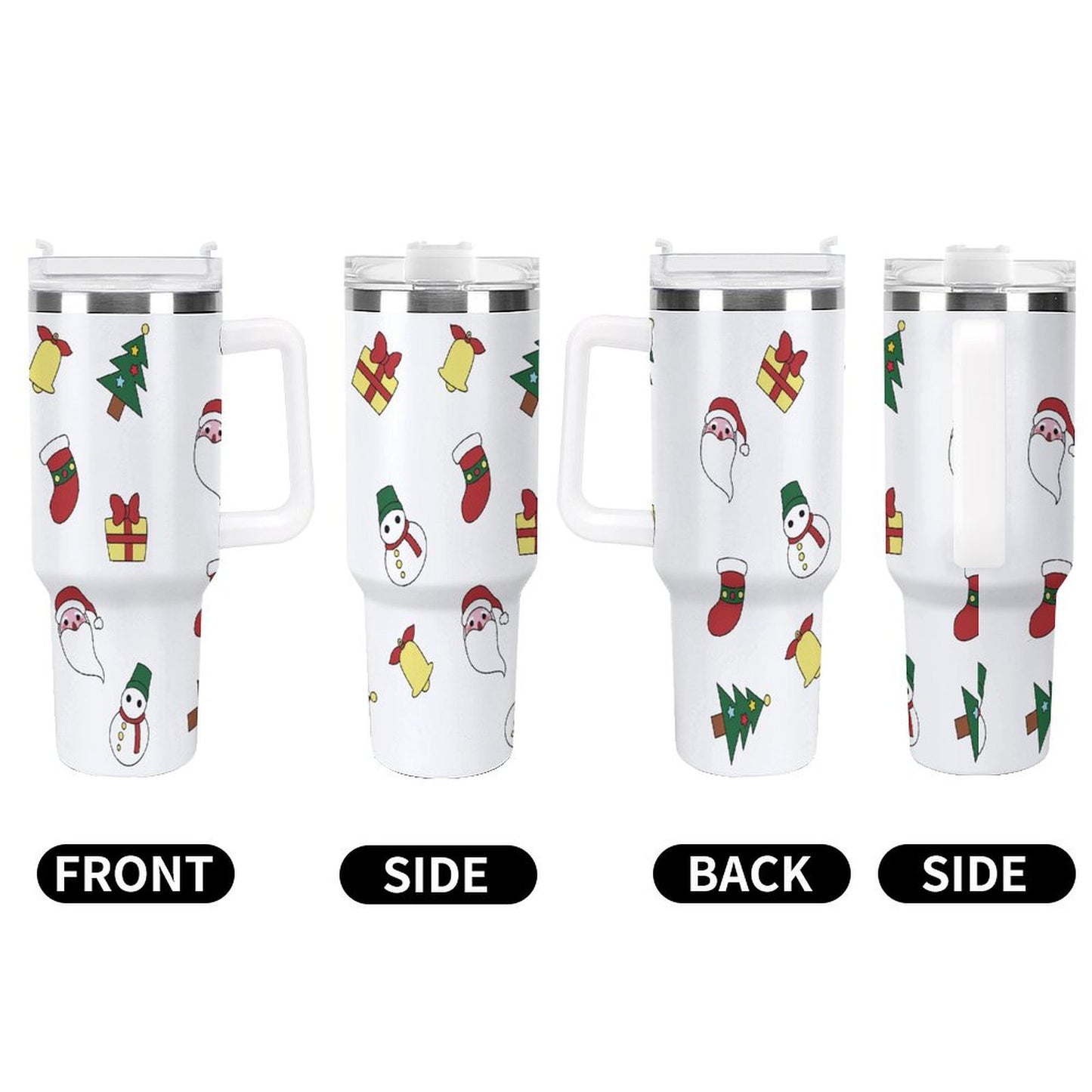 POD US Local 40oz Large Capacity Car Cup Christmas Santa Claus Presents Trees Snowman