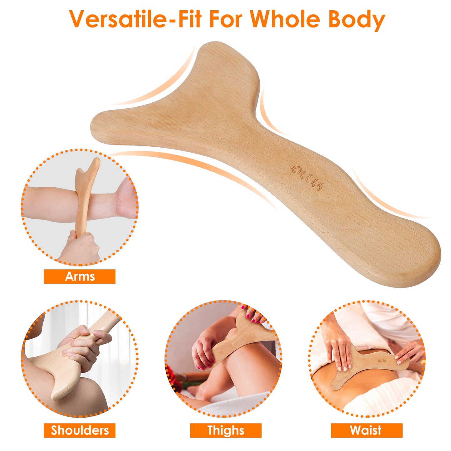 US Local 1Pc Wood Therapy Massage Tool Lymphatic Drainage Paddle Wooden Scraping Tools Therapy Massager Body Sculpting Tool