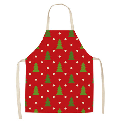 Christmas linen apron