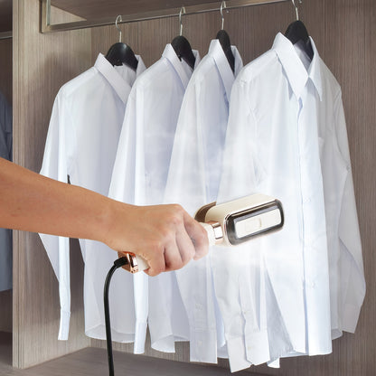 US Local 1 Set Steam Iron Press 3 In 1 Travel Steamer For Clothes With 180 Degree Flip Head Portable Handheld Flat Iron 1000W Wrinkles Remover Wet And Dry Ironing Garment Steamer 20S Fast Heat Up