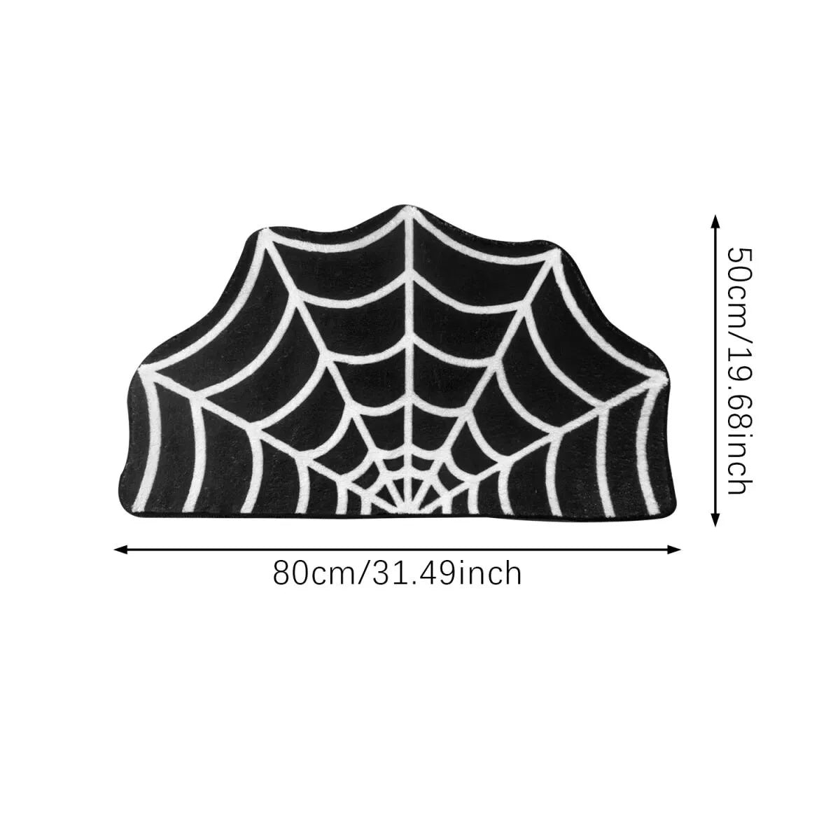 US Local Spider Web Bath Mat 19.7 X 31.5 In Large Spider Web Rugs For Bedroom Gothic Home Decor Witchy Horror Goth Room Rugs Machine Washable Non-Slip Area Rugs For Front Door Kitchen