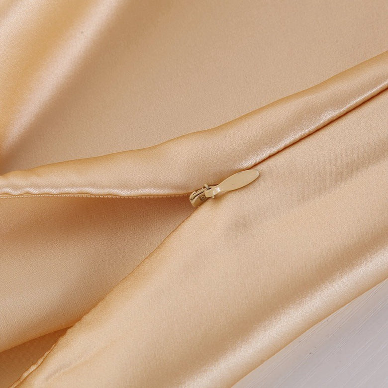 USA Local Pillowcase Satin Solid Color Simulation Silk Single Pillowcase Ice Silk Pillowcase